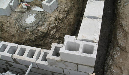 Фундамент для бани из керамзитных блоков