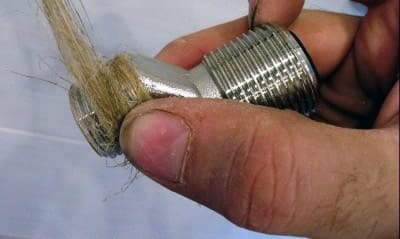 Обмотка на резьбовом соединении