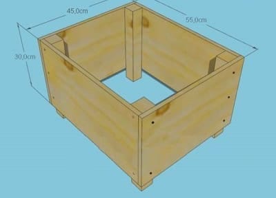 Короб для самодельного биотуалета