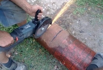 Буржуйка из газового баллона своими руками: выполняем отверстия на корпусе