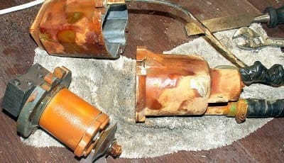 Насос ручеек в разборном виде