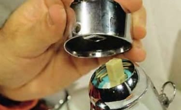 Снятие ручки и защитного кольца