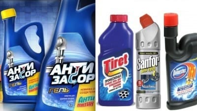 Химические средства для устранения засоров