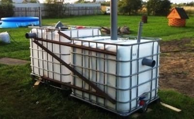 Септик без откачки из еврокубов