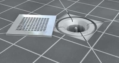 Установка декоративной решетки на трап