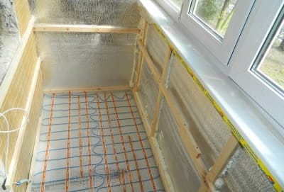 Теплый пол на лоджии