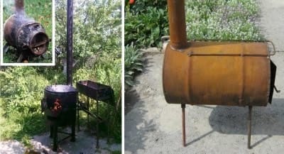 Буржуйка на улице