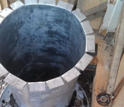 Делаем дачный унитаз из оцинкованной стали