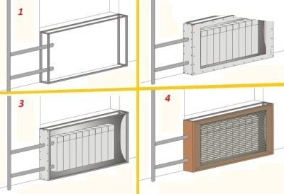 Как закрыть радиаторы отопления гипсокартоном  