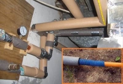 Утепление водопроводных труб