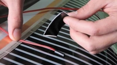 Крепление датчика температуры на пленочный теплый пол под ламинат