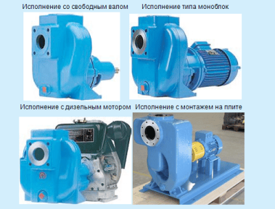 Возможные варианты исполнения вихревых насосов