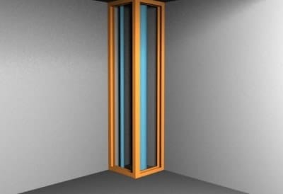 Крепление направляющих на пол и потолок