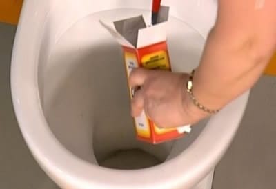 Устранение засора содой