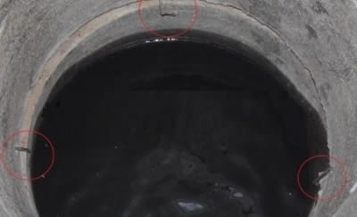 Ремонт колодца: смещение бетонных колец