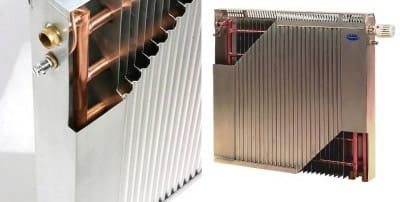 Радиатор отопления с медным нагревательным элементом в алюминиевом корпусе