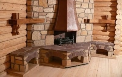 Угловой камин