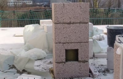 Монтаж керамического дымохода на крыше