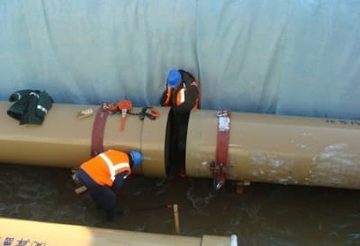 Монтаж стеклопластиковых труб