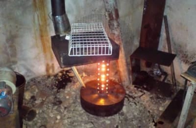 Доступ воздуха в буржуйке на отработке