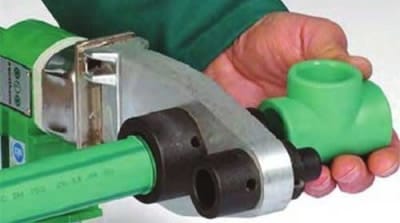 Пайка полипропиленовых труб: разогревание деталей