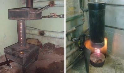 Печь на отработанном масле