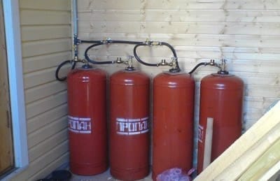 Отопление дома газовыми баллонами
