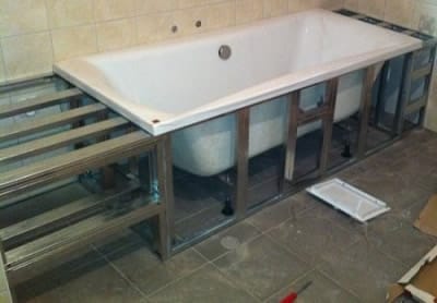 Монтаж каркаса из металлического профиля