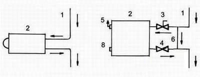 Схема установки терморегулятора