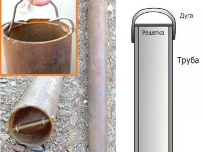 Крепление арматуры для подъема желонки