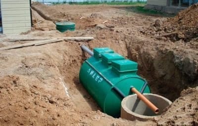 Установка септика лидер