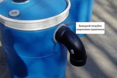 Монтаж переливного патрубка