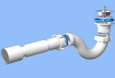 Коленный сифон для душевой кабины