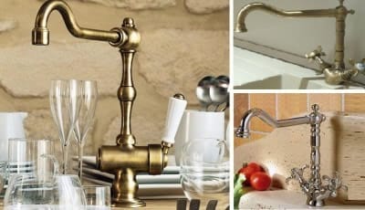 Стильный кухонный смеситель с S-образным изливом