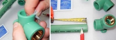 Подготовка фитинга и трубы к работе