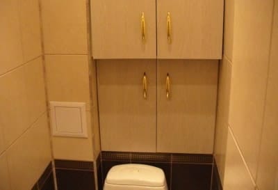 Скрытие труб с помощью шкафчика