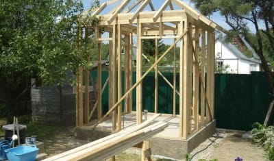 Строительство каркаса для стен