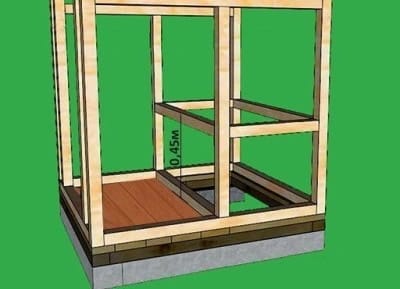 Каркас для постамента дачного туалета