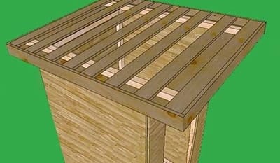 Постройка крыши для туалета на даче