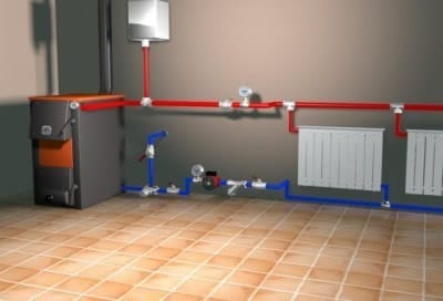 Монтаж отопительного котла с открытым расширительным баком