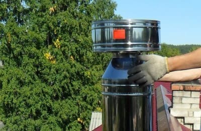 Установка дефлектора на дымоход