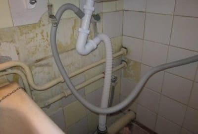 Установка сифона