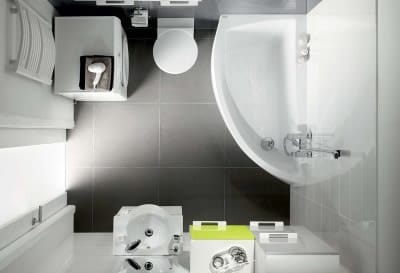 Угловая ванна для небольших санузлов