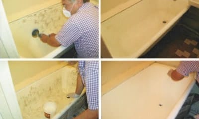 Восстановление ванны жидким акрилом: этапы процесса