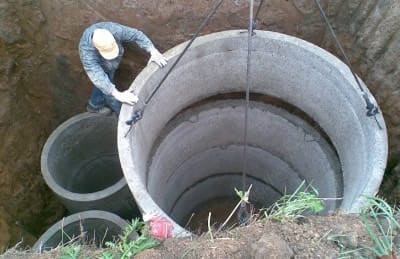 Выгребная яма из бетонных колец