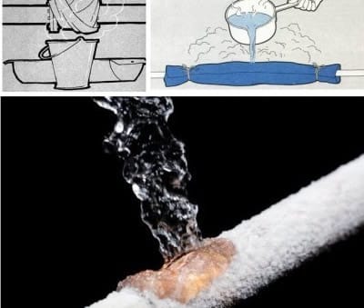 Отогрев замерзшего водопровода