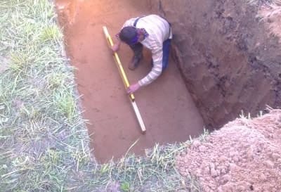 Устройство котлована под септик