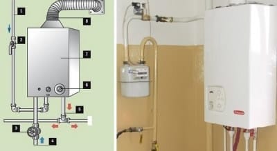 При монтаже  важно не перепутать вход-выход холодной и горячей воды