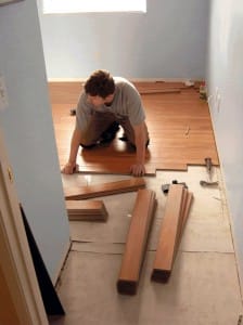 Процесс укладки ламината