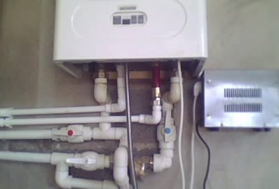 Обвязка котла с помощью труб из полипропилена